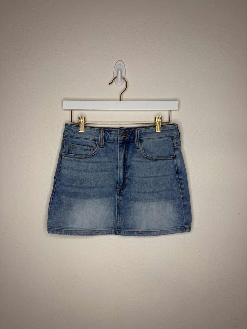 Altar’d State Classic Blue Denim Mini Skirt